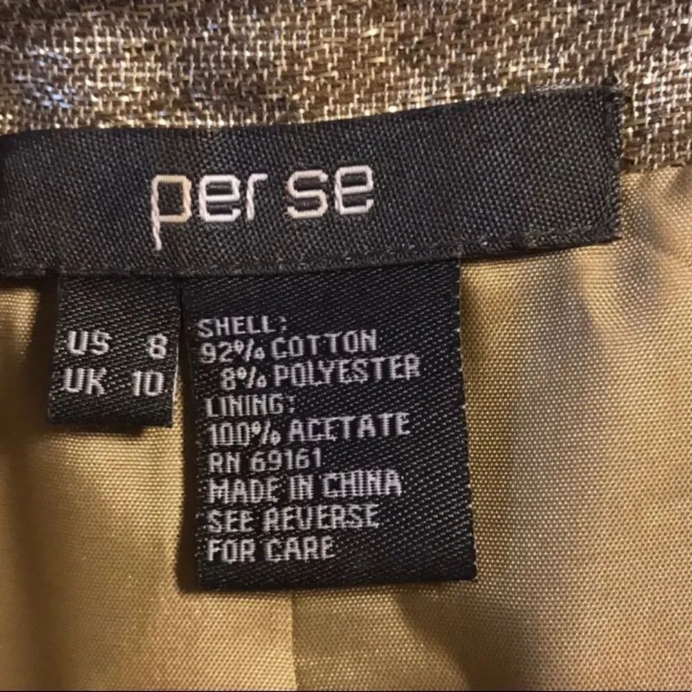 Per Se Gold Jacket Size 8 - Picture 5 of 6